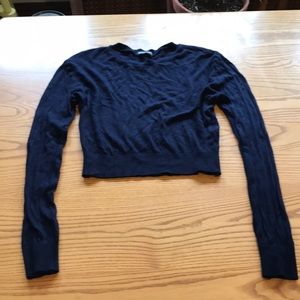 American Apparel Cropped Navy Sweater